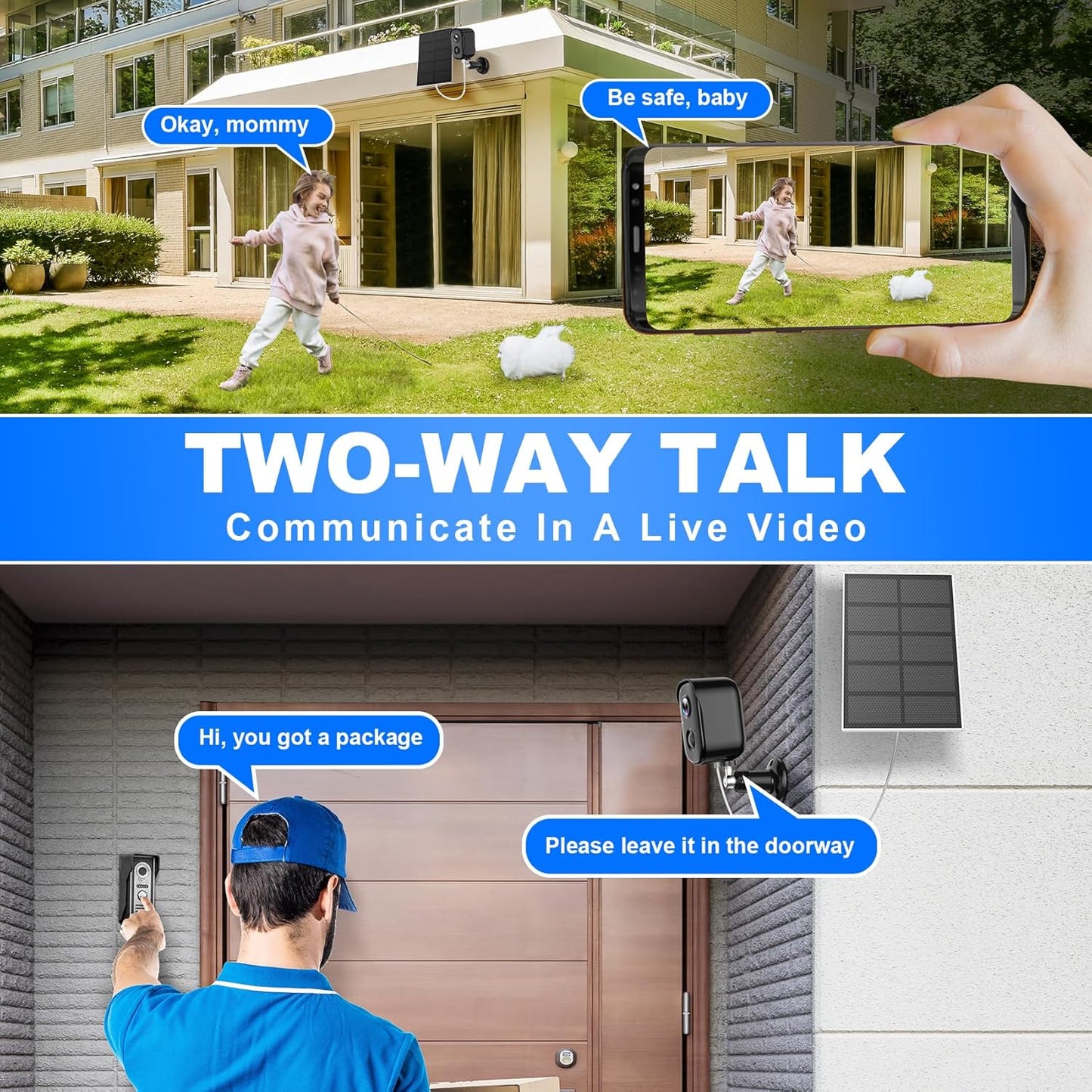 Security Cameras Wireless Outdoor, 2K Battery Powered AI Motion Detection Spotlight Siren Alarm WiFi Surveillance Indoor Home Camera, Color Night Vision, 2-Way Talk, Waterproof, Cloud/SD Storage