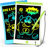 TEKFUN 2 Pack LCD Writing Tablet with Stylus, 8.5in Erasable Doodle Board Mess Free Drawing Pad for Kids, Car Trip Educational Toys Birthday Christmas Gift for 3 4 5 6 7 Girls Boys (2*Blue)