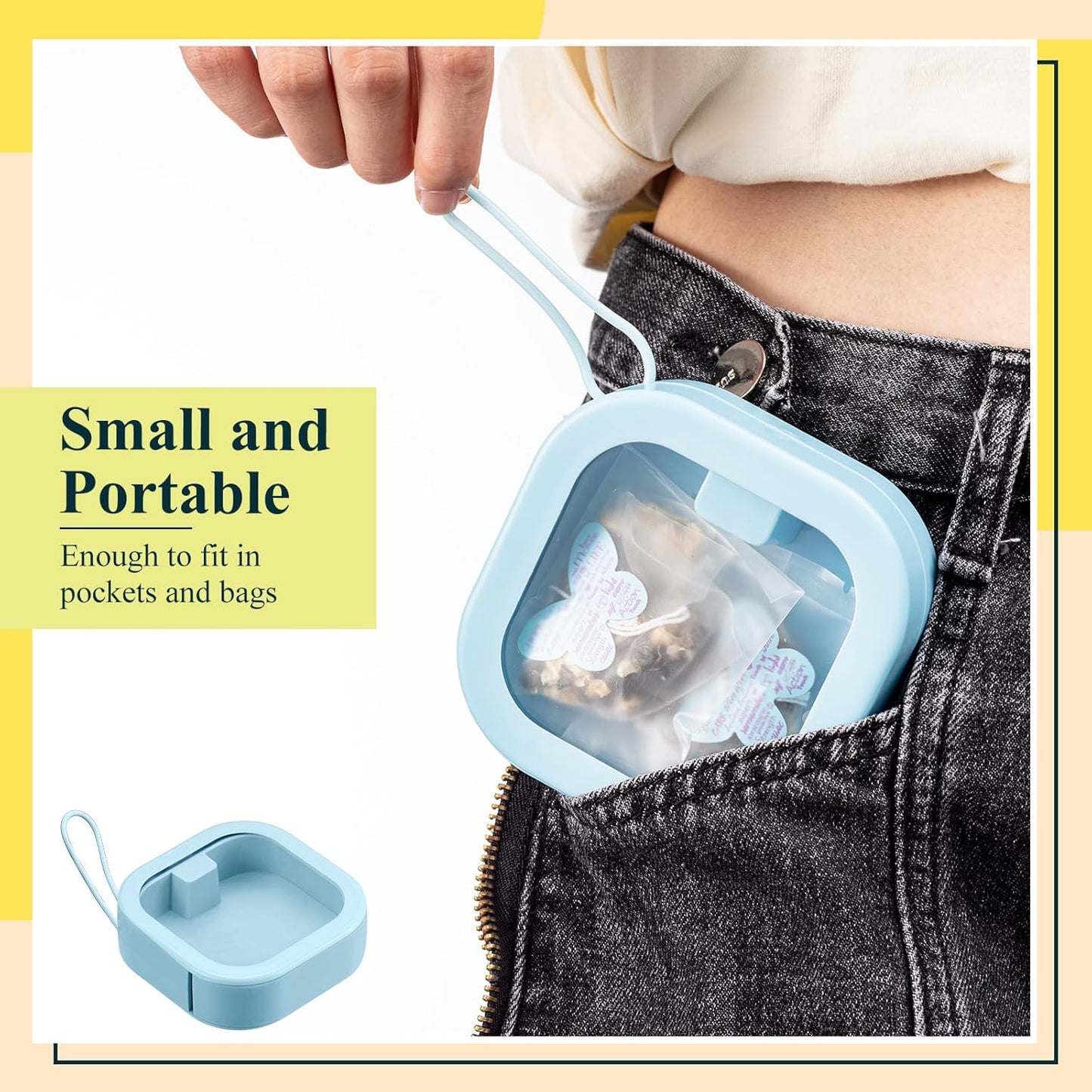 Kathfly 4 Pcs White Hair Tie Organizer Portable Hair Accessory Storage Containers Stackable Hair Tie Bobby Pin Holder Home Cotton Swab Dispenser Hair Accessories Jewelry Organizer Box