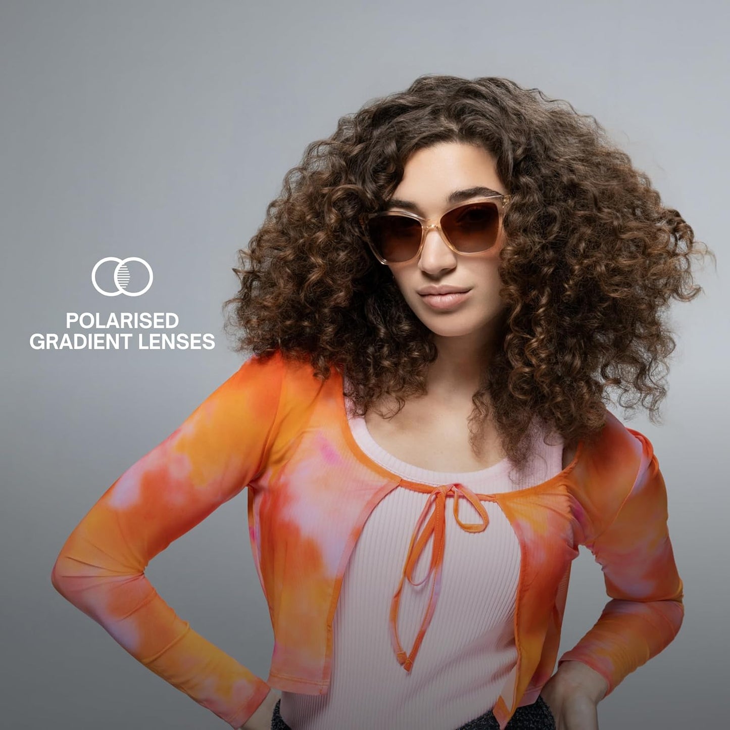 Lucyd Lyte (2024 Version) Smart Glasses for Women Bluetooth Smart Eyewear with UV400 Polarized Lenses, Open Ear Speakers & Microphone Millennia (Standard)