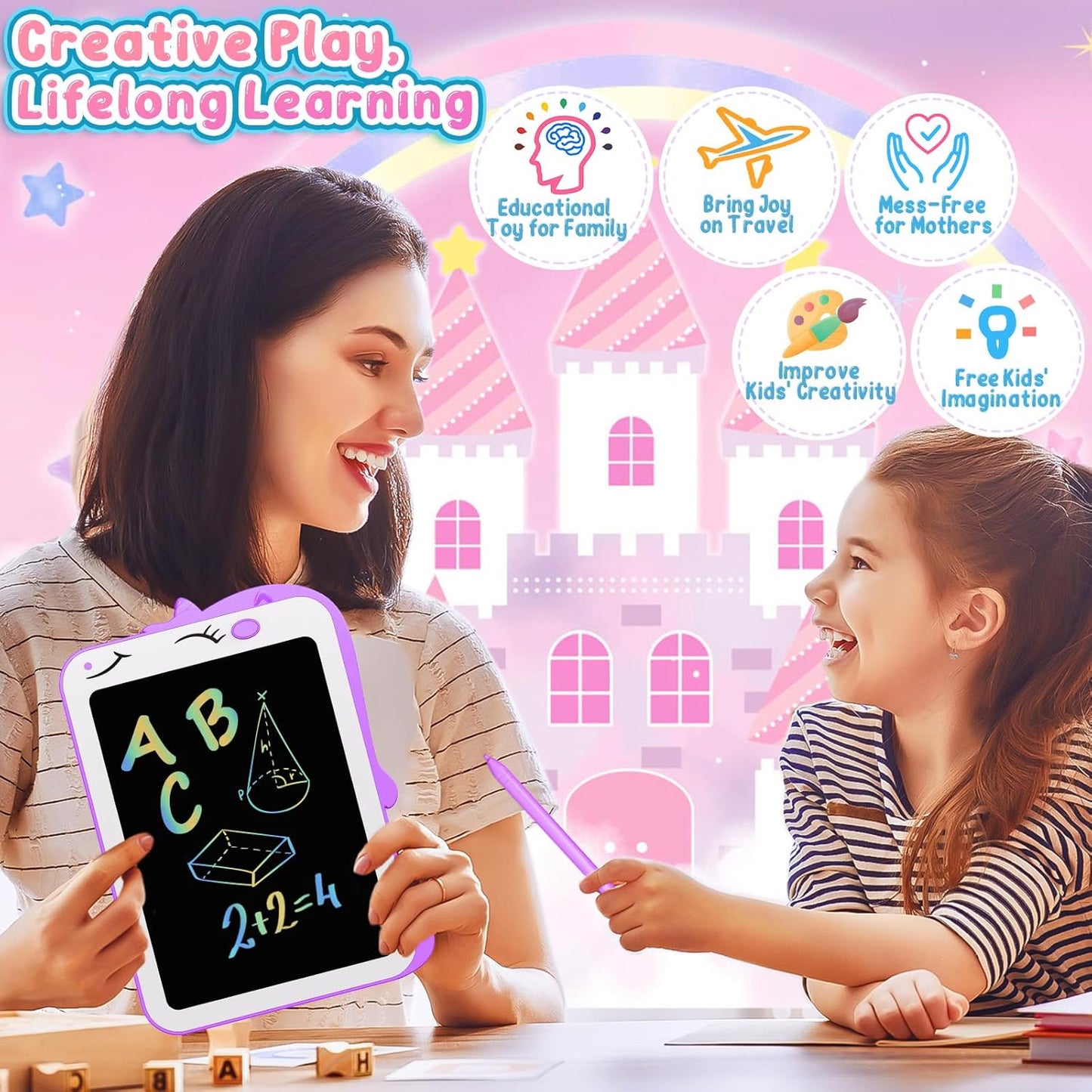 Unicorn Toy Gifts for Girls Boys - CHEERFUN LCD Writing Tablet for Kids | Toddler Travel Road Trip Essential Toy Gift for 3 4 5 6 7 8 Year Old | Doodle Draw Board | Easter Gifts Learning Birthday