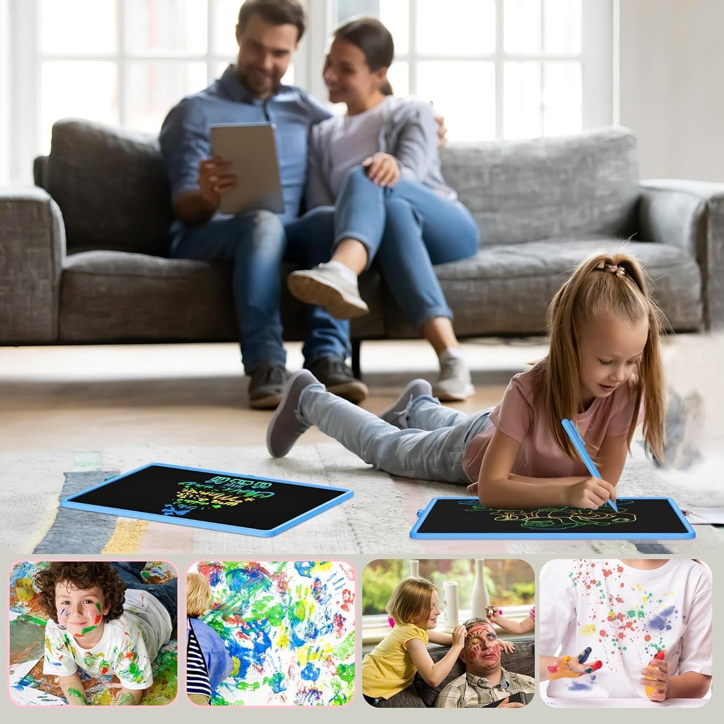 LCD Writing Tablet for Kids, 20 Inch Kids Drawing Tablet, Large Doodle Board, Rechargeable Drawing Pad for Kids, Learning Toys for 3 4 5 6 7 8 9 10 Year Old Boys Girls Birthday Christmas Gifts