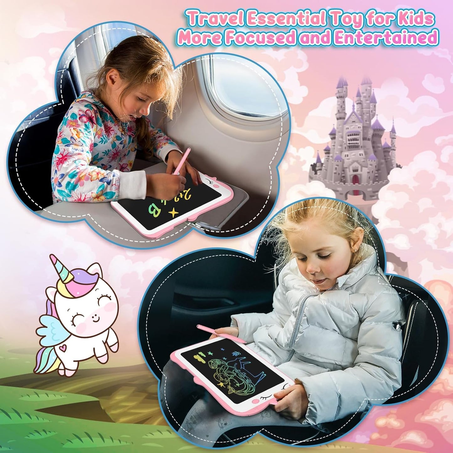 Unicorn Toy Gifts for Girls Boys - CHEERFUN LCD Writing Tablet for Kids | Toddler Travel Road Trip Essential Toy Gift for 3 4 5 6 7 8 Year Old | Doodle Draw Board | Easter Gifts Learning Birthday