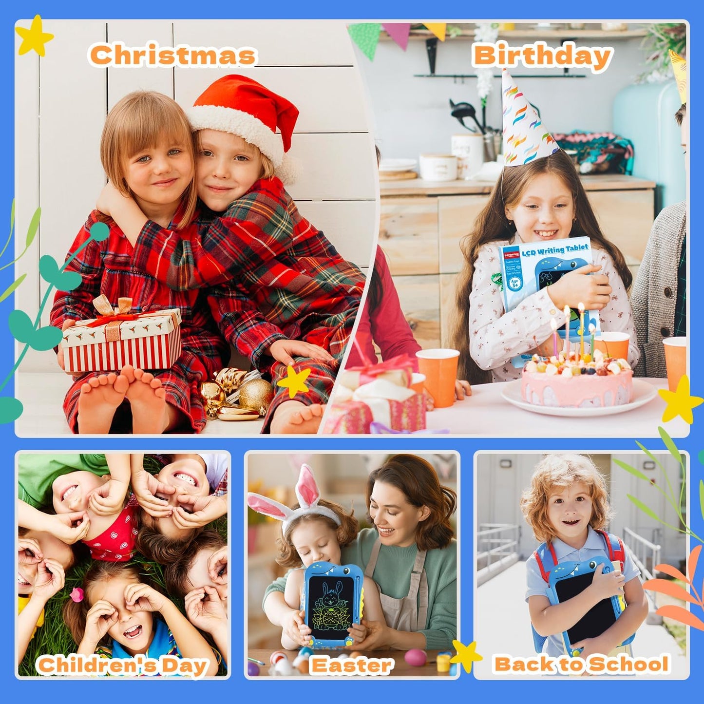 Unicorn Toys Lcd Writing Tablet for Kids, Reusable 8.5 Inch Kids Drawing Tablet, Educational Drawing Pad Doodle Board for Toddler Toys, Christmas Gifts Birthday Gifts for Ager3 4 5 6 7, Cute Girl Toys