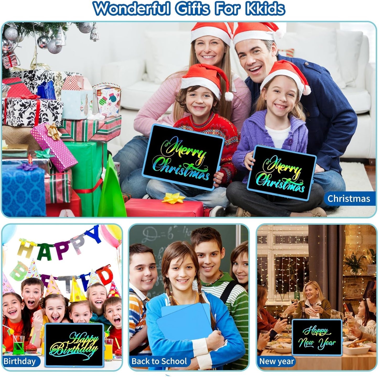 LCD Writing Tablet for Kids, 20 Inch Kids Drawing Tablet, Large Doodle Board, Rechargeable Drawing Pad for Kids, Learning Toys for 3 4 5 6 7 8 9 10 Year Old Boys Girls Birthday Christmas Gifts