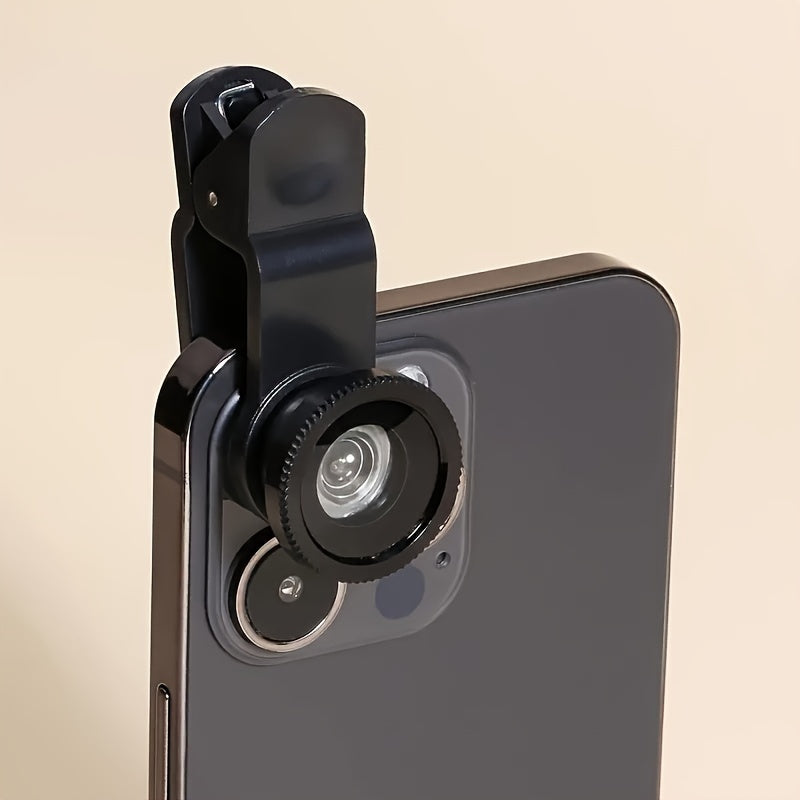 3-in-1 Phone Lens Kit - Aluminum Alloy Clip-On Fisheye, Macro, and Wide Angle Set
