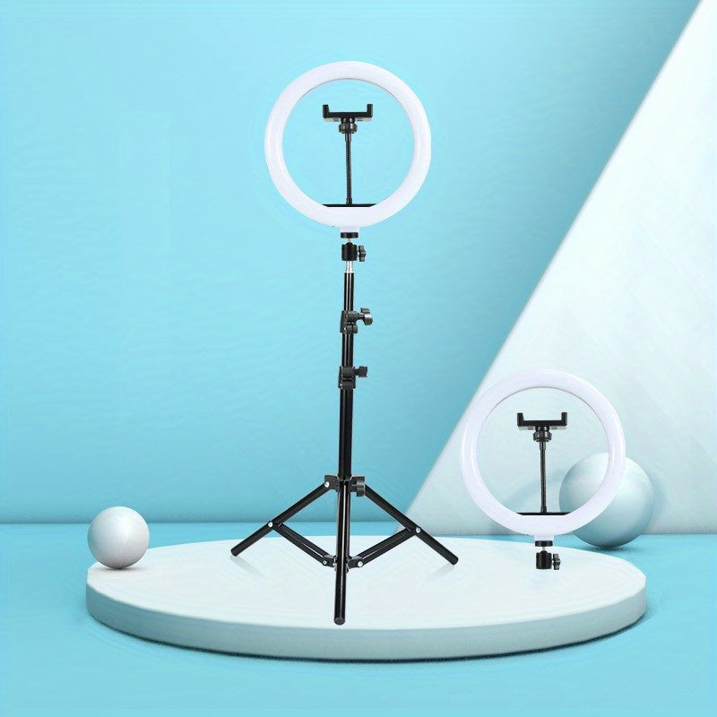 10" LED Circle Light With Flexible Tripod Stand & Phone Holder
