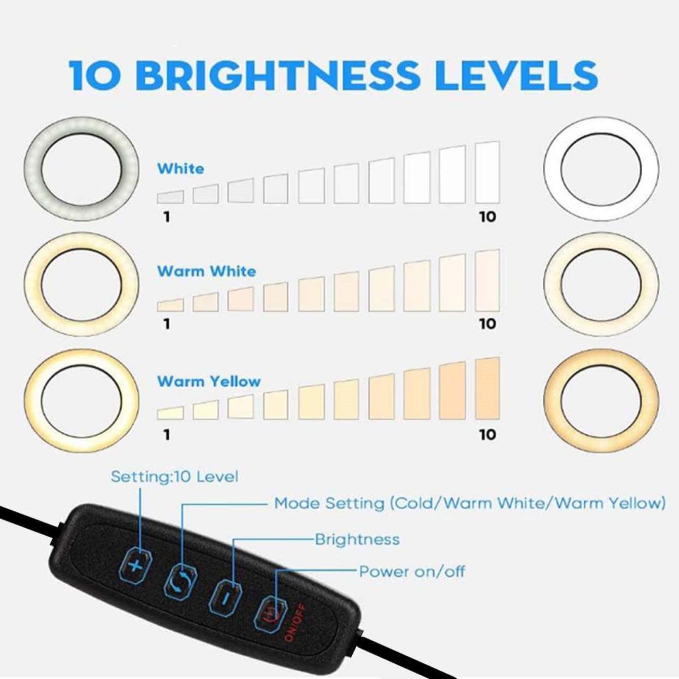 Live Fill Light Beauty Light Fill Light Desktop Beauty Lighting Light Net Red Light Photo Indoor Face Light Beauty Light Mobile Phone Shooting Vibrating Light Bracket Ring Soft Light, 6 Inch Light Plus Sponge Bracket