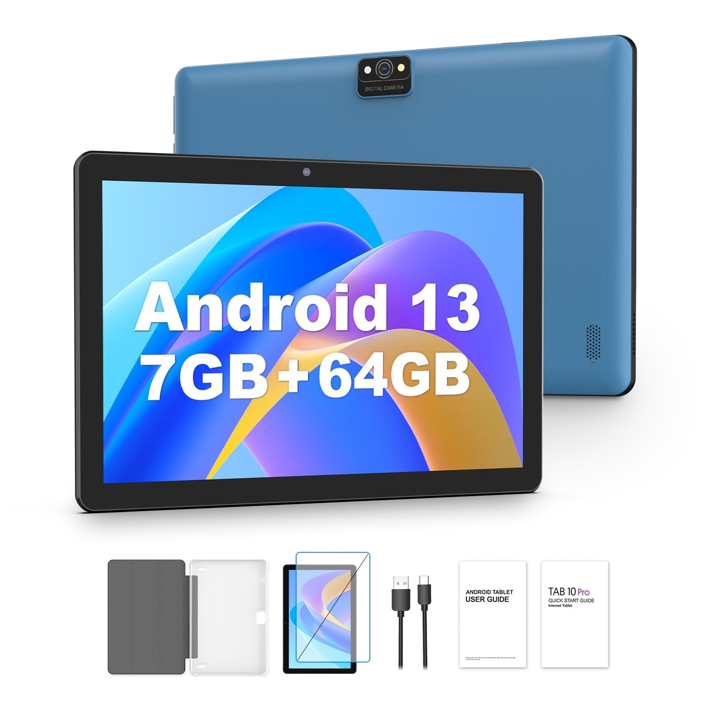 10" Android 13 Tablet, 3GB RAM 64GB ROM