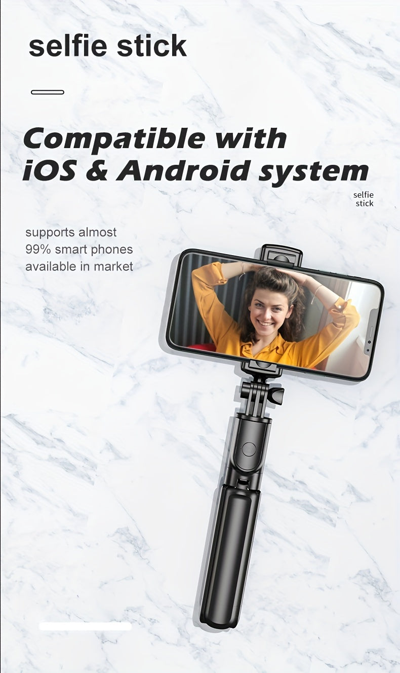 Extendable Cell Phone Selfie Stick, Smartphone Tripod Stand With Wireless Remote, 360° Rotation For IPhone/Samsung/Android Smartphones