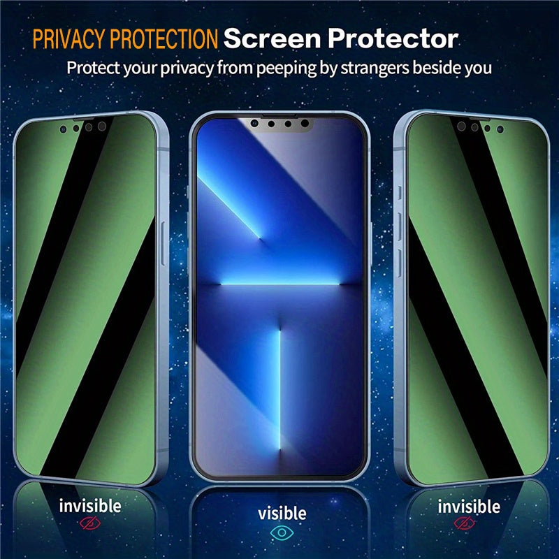 Anti-Peep Private Screen Protector For IPhone 14 13 12 Pro Max X XS MAX XR Eye Protective Green Light Tempered Glass For IPhone 13 Pro 12 14 Plus Glass