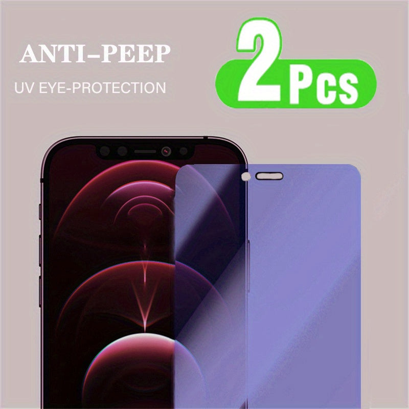 Anti-Peep Private Screen Protector For IPhone 14 13 12 Pro Max X XS MAX XR Eye Protective Green Light Tempered Glass For IPhone 13 Pro 12 14 Plus Glass