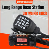Car Walkie Talkie, 25W Dual Band Car Mobile Radio Dual Band Transceiver, VHF174/UHF 490Mhz Long Range Base Station Walkie Talkie For 12V Car Boat