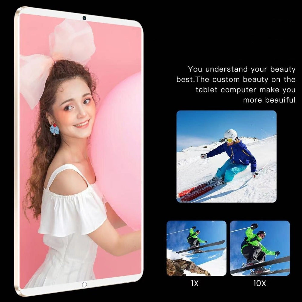 Android13 Slim Tablet, 10.1-Inch Large Screen, 1920 X 1200 Display, 8800mAh Battery, Front And Rear Cameras, Dual Speakers, 8 256GB Storage