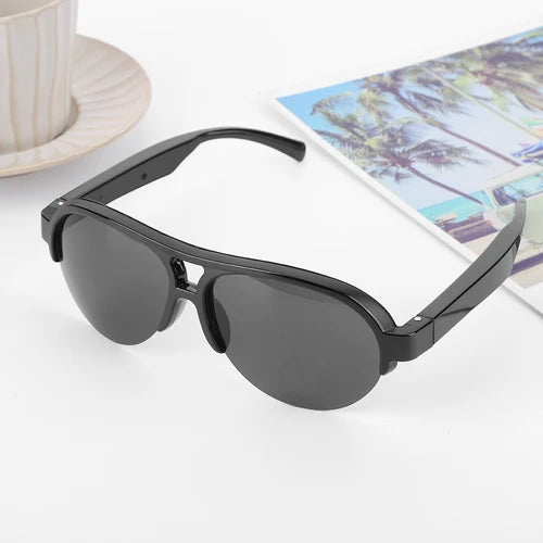 144 Languages Smart Glasses Translator Headset Bluetooth-Compatible 5.3 Wireless Translation Earbuds Open Ear Sunglasses