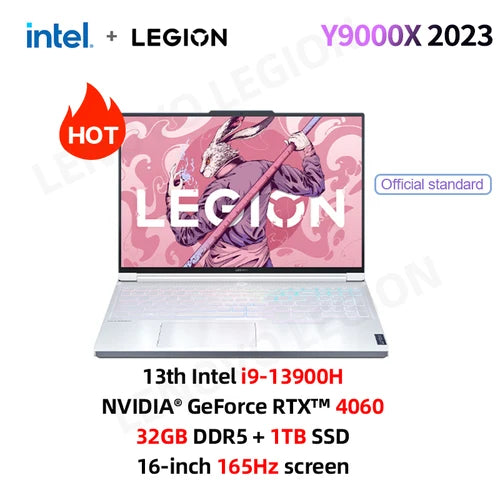 Lenovo Legion Y9000X E-sports Gaming Laptop 13th Intel Core I9-13900H /32G /1T SSD/RTX 4060/4070 16 Inch 165Hz Screen Notebook