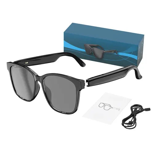 Smart Glasses Wireless Earbuds Automatic Voice Translation AI Glasses Support 75 Languages BT 5.4 for Sports Meeting Recording