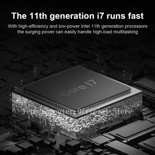 Yepo New Laptop Intel Core i7 Windows 11 Pro 15.6" 2K HD Screen MX450 2G Independent Graphics Card Business office computer