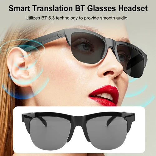 144-Language Smart Glasses Translator Bluetooth-Compatible 5.3 Translator Glasses