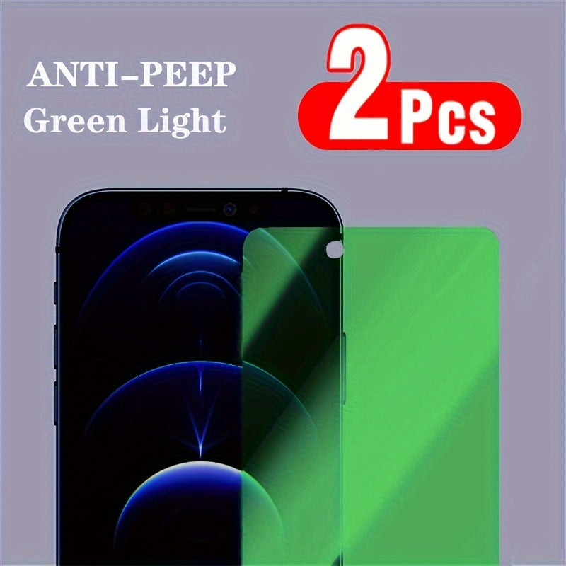 Anti-Peep Private Screen Protector For IPhone 14 13 12 Pro Max X XS MAX XR Eye Protective Green Light Tempered Glass For IPhone 13 Pro 12 14 Plus Glass