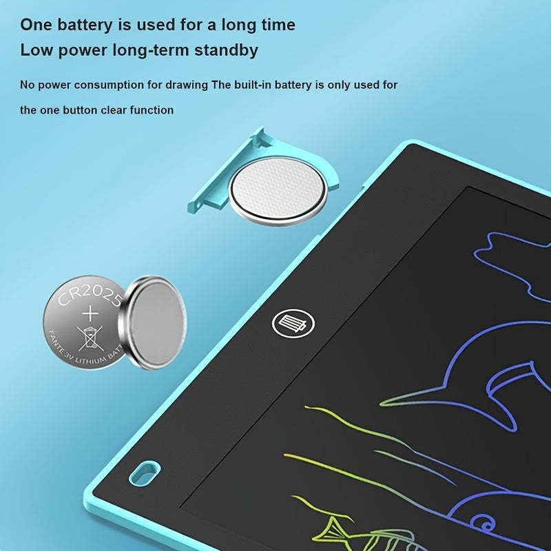 Youngsters' Erasable Drawing Board with Eye Protection - Reusable, No-Glare Color Doodle