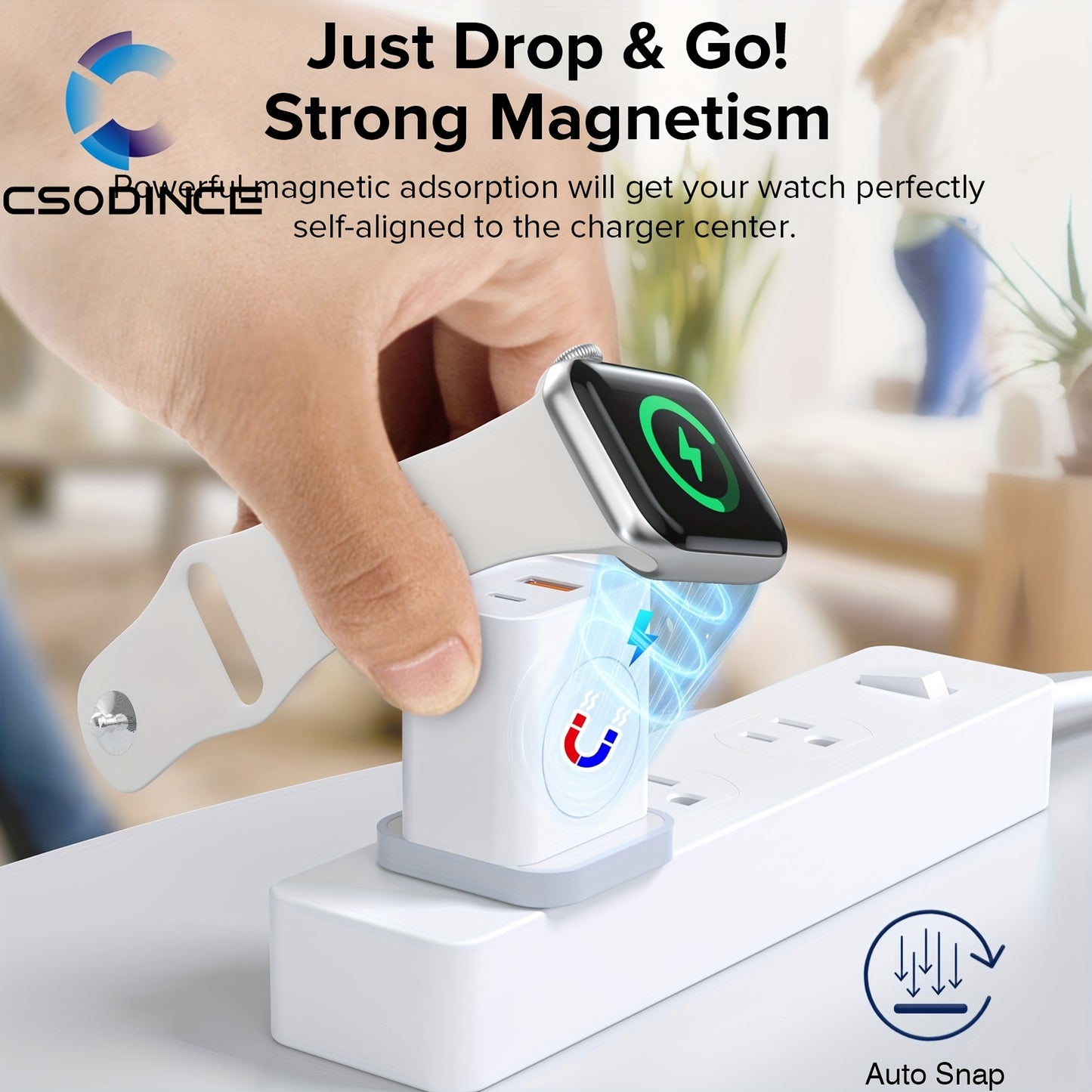 CSODINCE 20W For Apple Watch Charger, Multiport PD Fast Charger Block Brick Cube, USB C Wall Power Adapter For IPhone 11/12/13/14/15/Pro Max, XS/XR/X, Ipad Pro, Samsung Galaxy & More (White)
