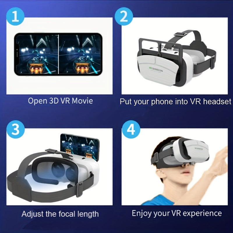 VR SHINECON IMAX Giant Screen Watching Immersive 3D Movie VR Glasses - Action Game, Age 14 , ABS Material - For Movie & Game Enthusiasts - Perfect Gift for Teens & Adults