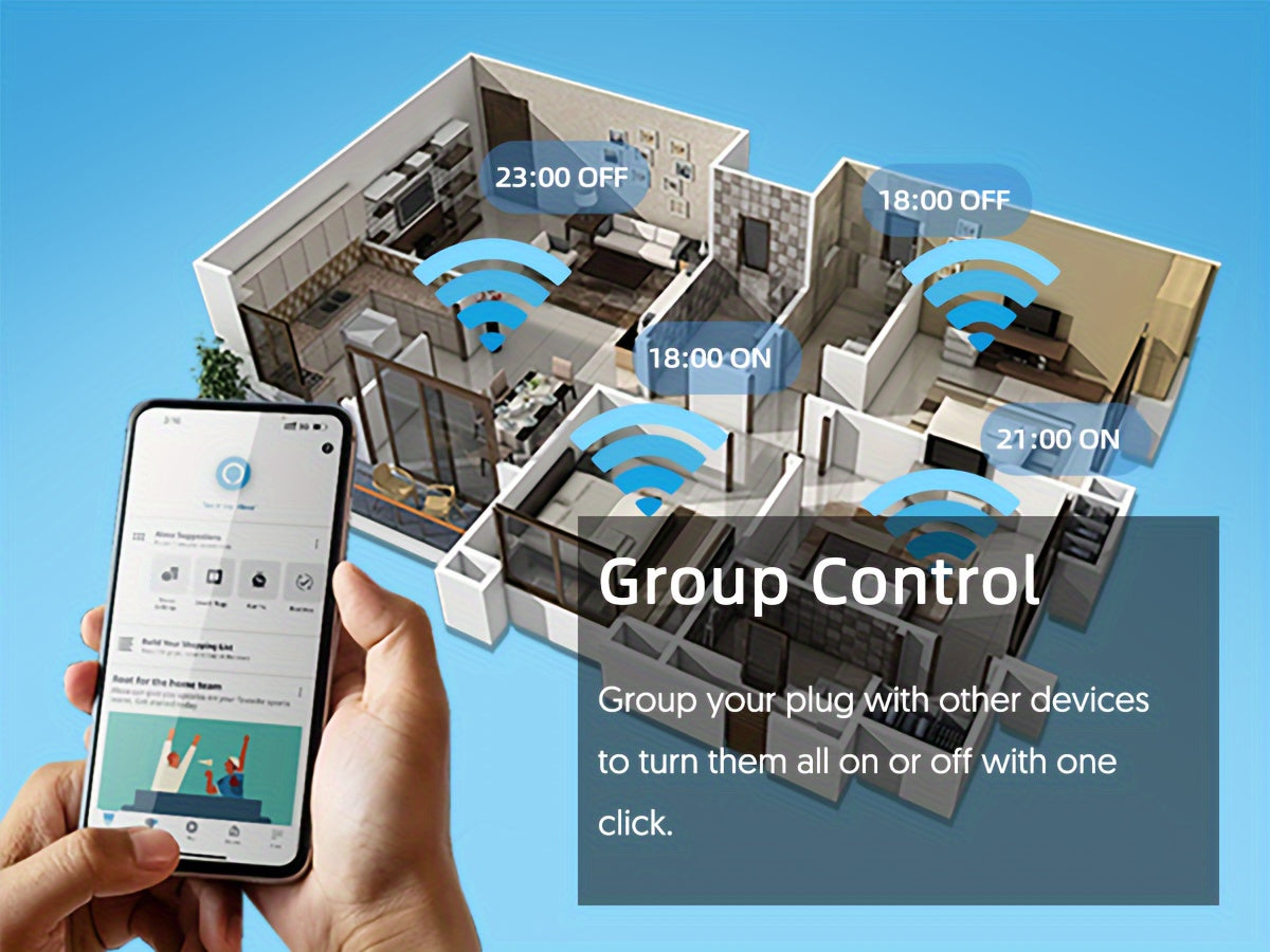 YNF Smart Plug Compatible With Alexa, Easy Setup With Voice Commands, Voice And Remote Control, Timer & Scheduling, Group Control, Stable Connection, Requires Alexa Echo
