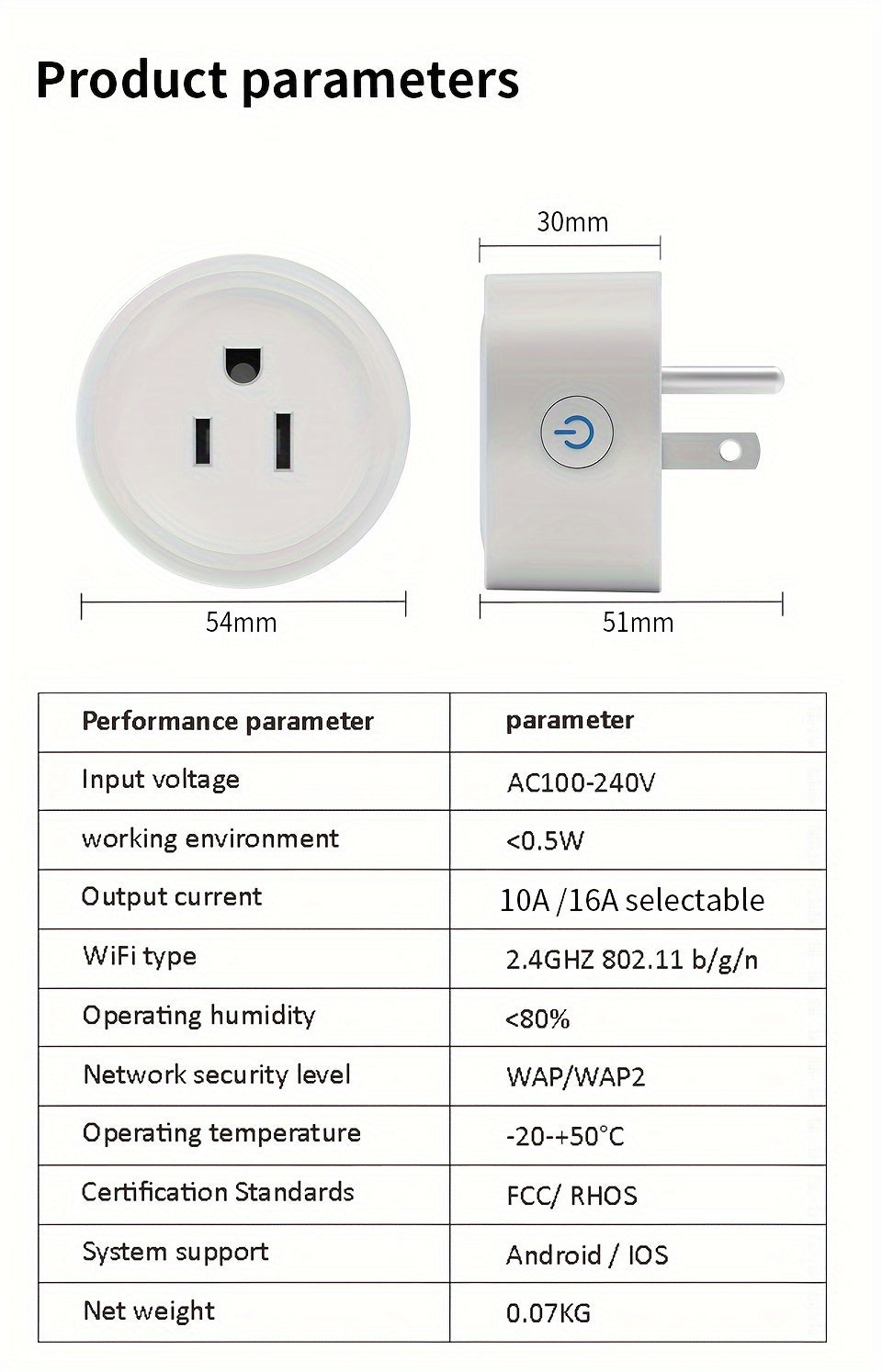 Graffiti WiFi Smart Socket Remote Control Timer Switch Support Smart Speaker Voice Control Google Assistant Support