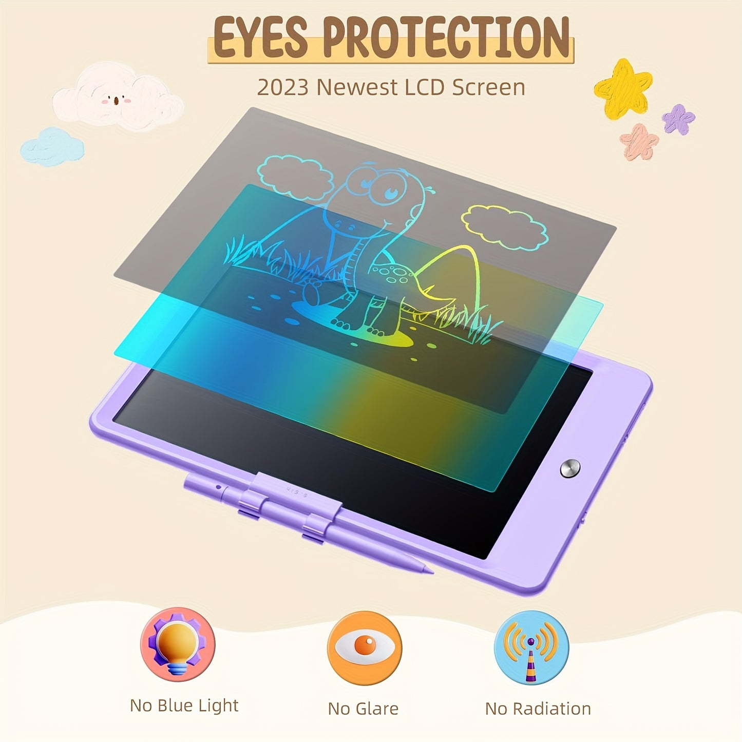 2pcs LCD Writing Board 8.5 Inches, Toys 3 4 5 6 7 8 9 10 Year Old Boys And Girls, Color Graffiti Board Drawing Board, Gifts For Boys Learning To Walk 3-12 Years Old, Memo Board, Drawing Board