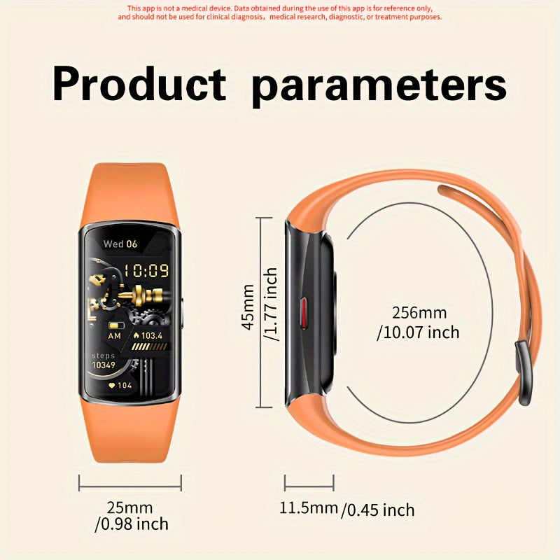 Sports Style Women's Smart Bracelet/Smart Watch - Exquisite and elegant design with sporty elements, HD large screen display, water drinking reminder, customizable dial, sports data tracking and recording, sleep monitoring, weather forecast, stopwatch, H