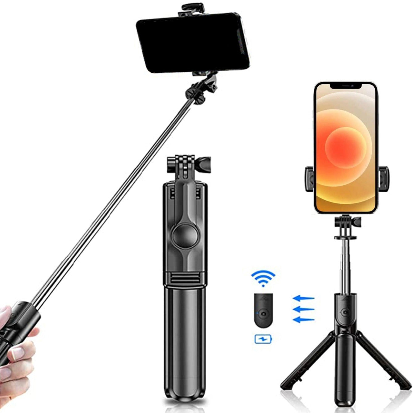 A Versatile Handheld Portable Travel Bracket With A Wireless Remote Control Fill Light, Suitable For Mobile Phone Selfie Sticks With BT, S03 Wireless Selfie Stick
