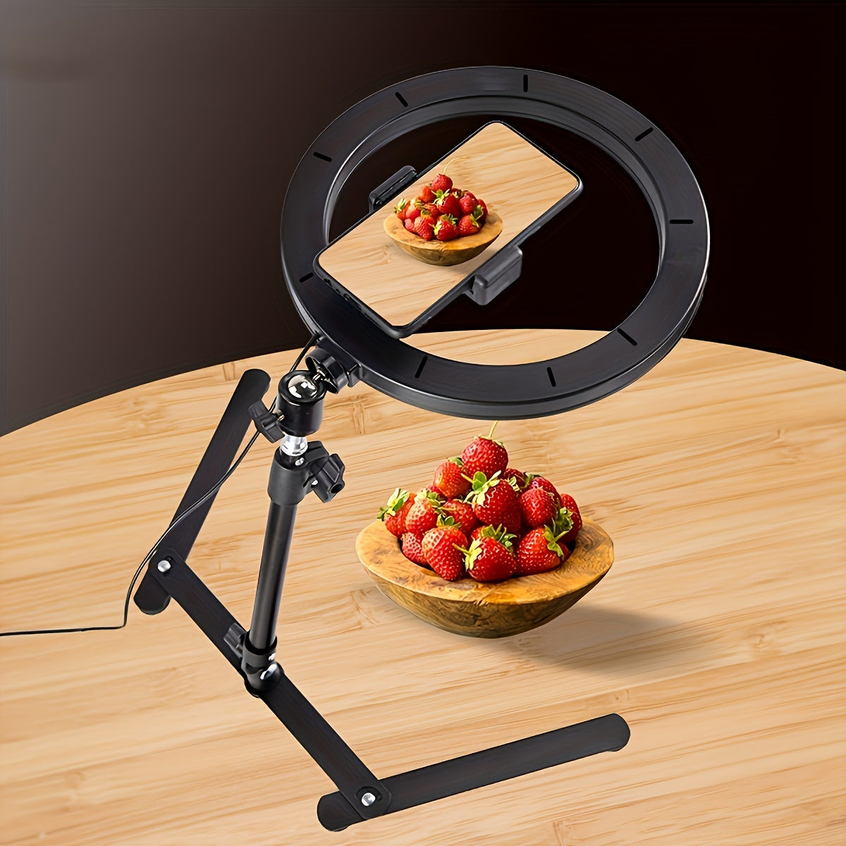 10" Selfie Ring LED Fill Light With Phone Holder, Adjustable Tripod Stand
