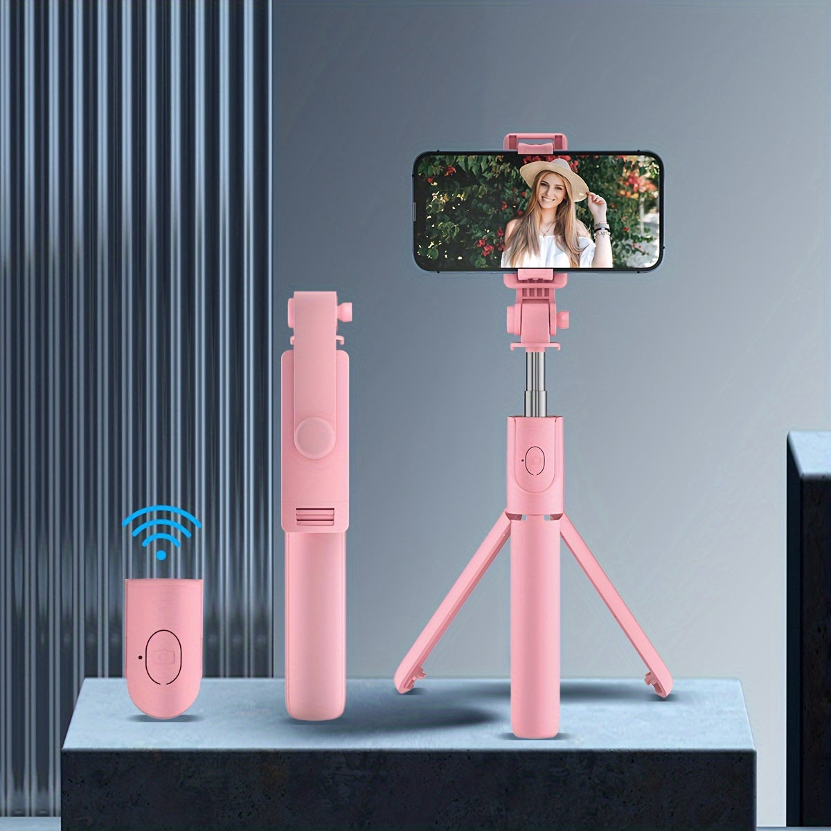 Mobile selfie stick, portable mini universal mobile phone holder, handheld anti shake stable, dedicated vlog tool for live streaming shooting, 360 degree rotating wireless photography tripod