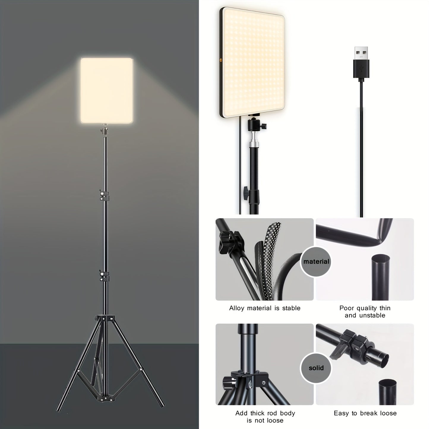 BTFOOR 11" LED Ring Light with Adjustable Tripod Stand - USB Powered, Ideal for Vlogging, Photography, Live Streaming & Makeup Sessions