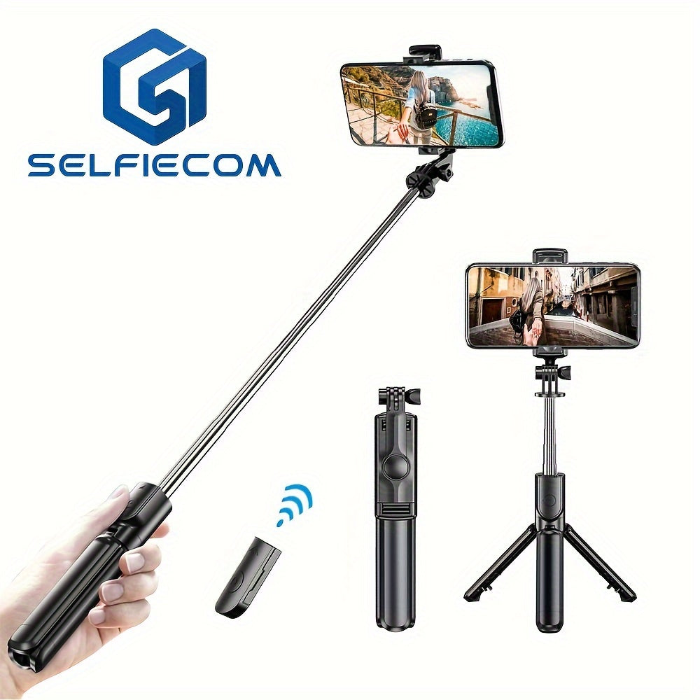 Extendable Cell Phone Selfie Stick, Smartphone Tripod Stand With Wireless Remote, 360° Rotation For IPhone/Samsung/Android Smartphones