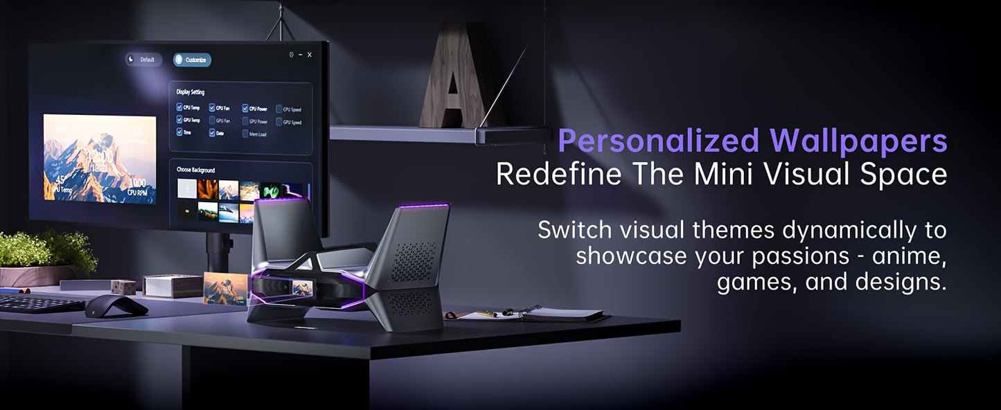ACEMAGIC STARSHIP M2A Gaming Mini PC I7-12700H (up To 4.7GHz) GeForce RTX 3060M (12GB) 32GB RAM DDR5 1TB PCIe3.0*4 SSD WiFi 6 BT5.2 Dual 2.5G LAN 8K Four Display USB4 Logo Projection