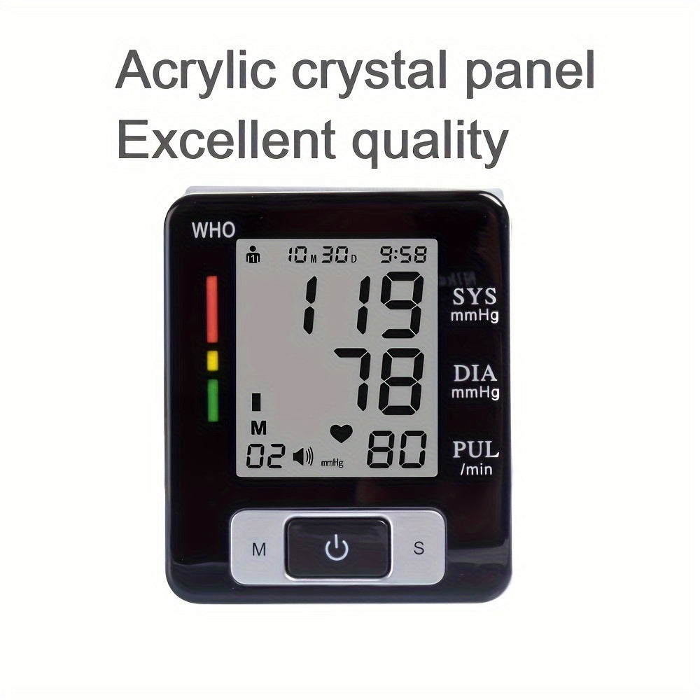 CHANG KUN Premium Wrist Blood Pressure Monitor With Pulse Heart Rate, Blood Pressure Machine With Large LCD Display - Digital Automatic Blood Pressure Wrist Cuff And Carrying Case Included, Health Monitoring For Adult And Older