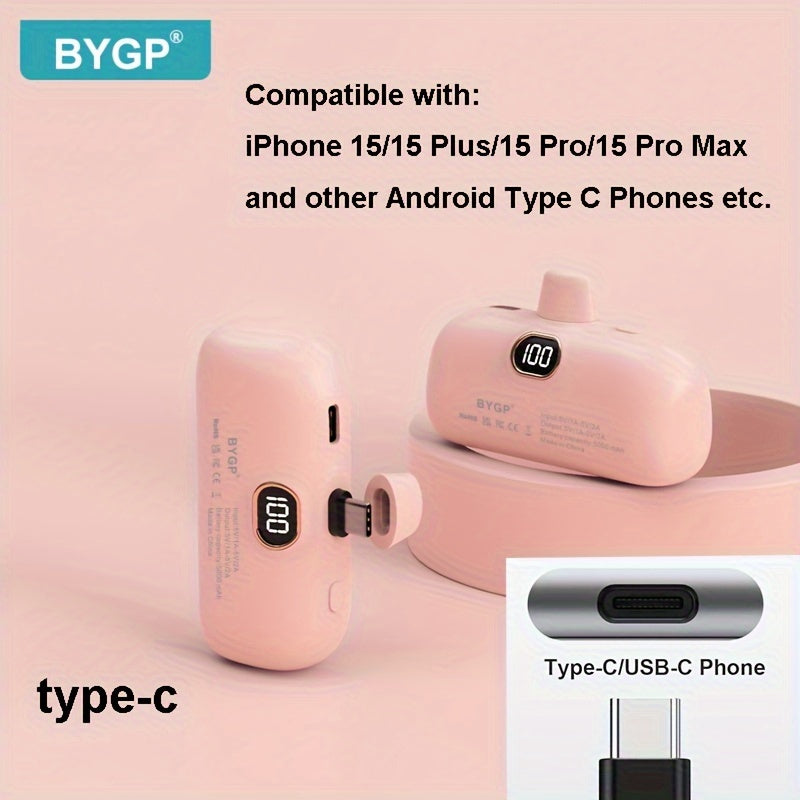 BYGP 5000mAh Mini Portable Charger