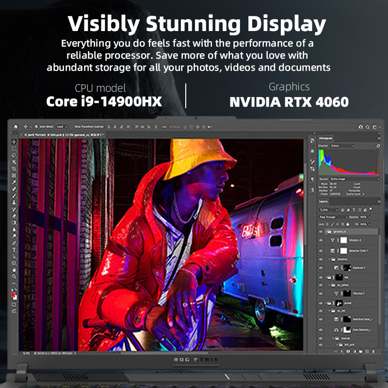 ASUS ROG Strix G18 18 inch 240Hz QHD Gaming Laptop, 14th Gen Intel 24-Core i9 14900HX, 32GB DDR5, 2TB SSD, GeForce RTX 4060, Wi-Fi 6, Windows 11 Home, with 32GB USB Flash Drive