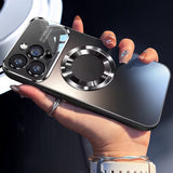 Luxury Matte Magnetic Wireless Charging Phone Case