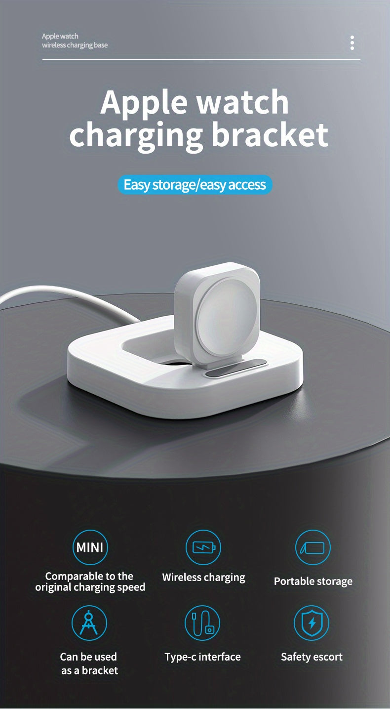 For Watch Charger S8 Ultra For IWatch7 Wireless Magnetic Suction For Watch 6/SE/5/4/3/2 Series E Fast Charging Cable Portable Charging Base Bracket