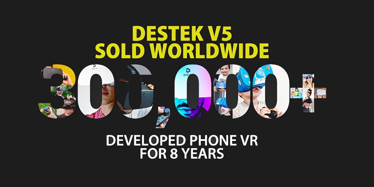 DESTEK V5 VR Headset for Smartphone - Includes Remote and Free VR App with QR Code