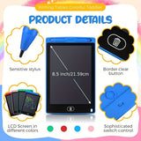 16pcs 8.5" LCD Writing Tablets for Youngsters - Colorful Reusable Doodle Boards, Educational Toys for Boys