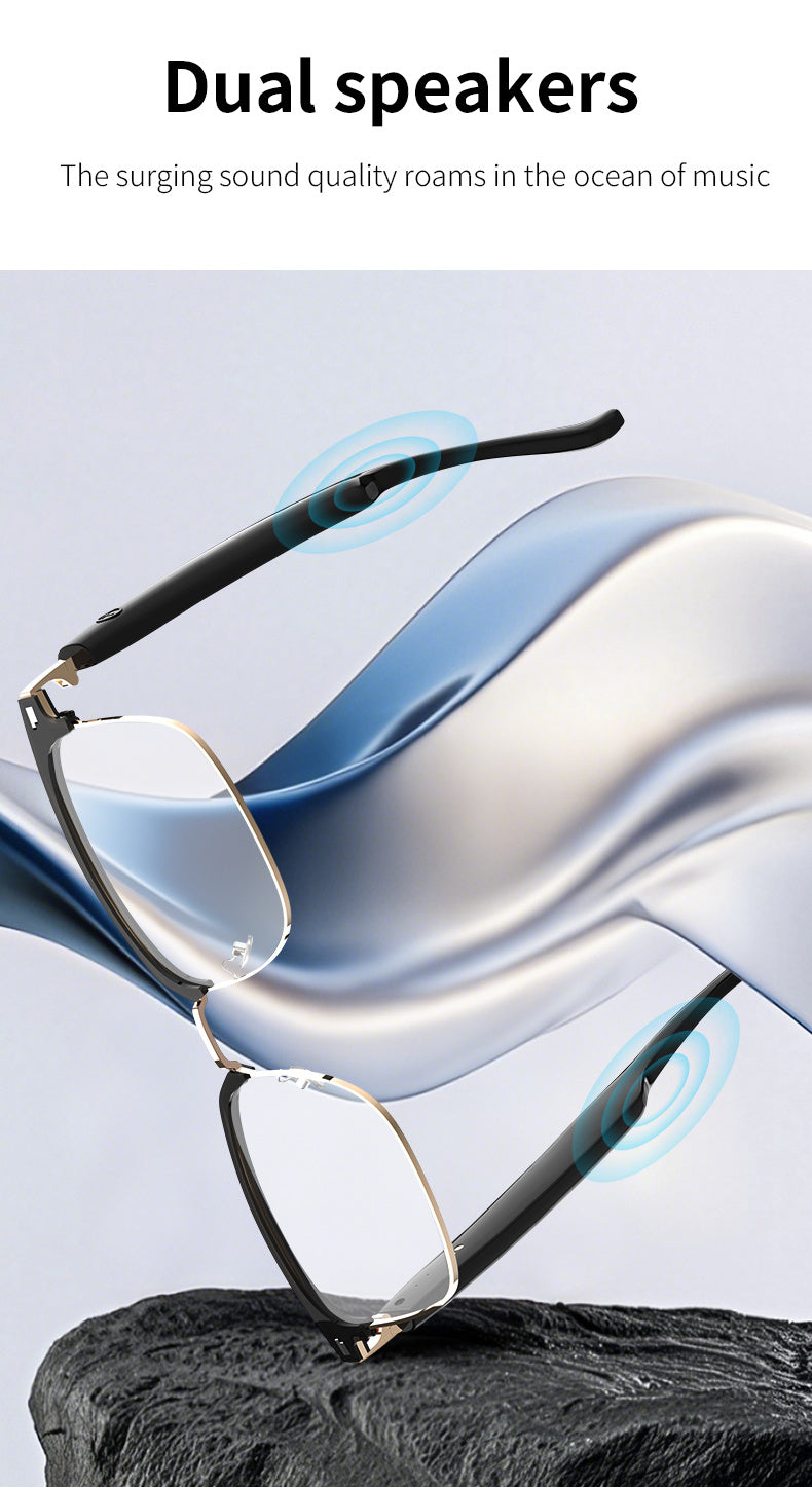 Smart Glasses With Automatic Color-changing Lenses, Touch Control, Built-in Microphone, High-resolution Audio, Wireless, Rechargeable Battery, Blue Light Protection, Suitable For Office, Outdoor, Sports, Driving, Music Playback, Hands-free Calls - The Pe