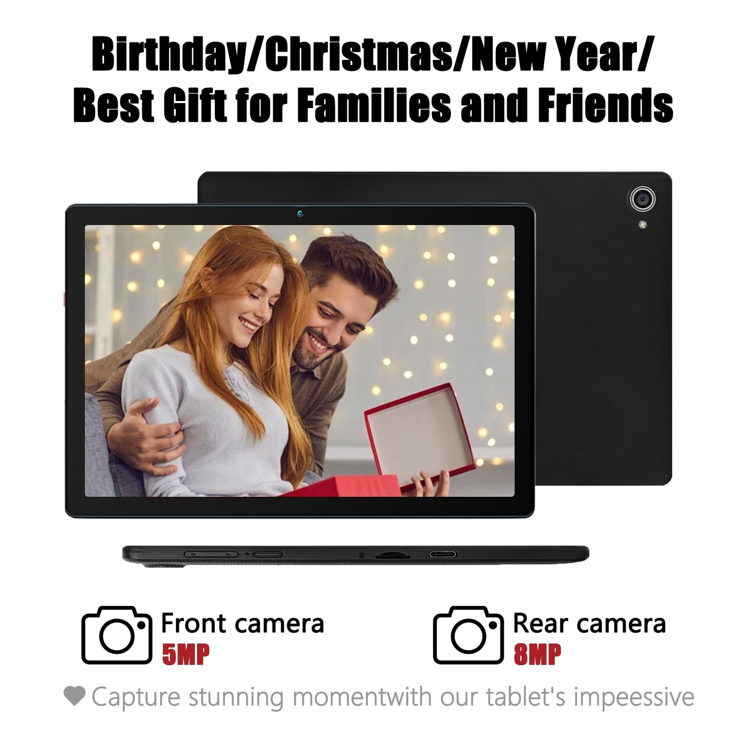 AEEZO Android 14 Tablet, Octa-Core Android Tablet, 83 5GB RAM 64GB ROM Expand To 1TB, 10 Inch Tablet, WiFi 6, Fast Charging, 5MP 8MP Dual Camera, 4G Dongle Wireless Internet, Widevine L1 Supported, Best Gift For Birthday/Christmas/New Year/Gifts For Frie