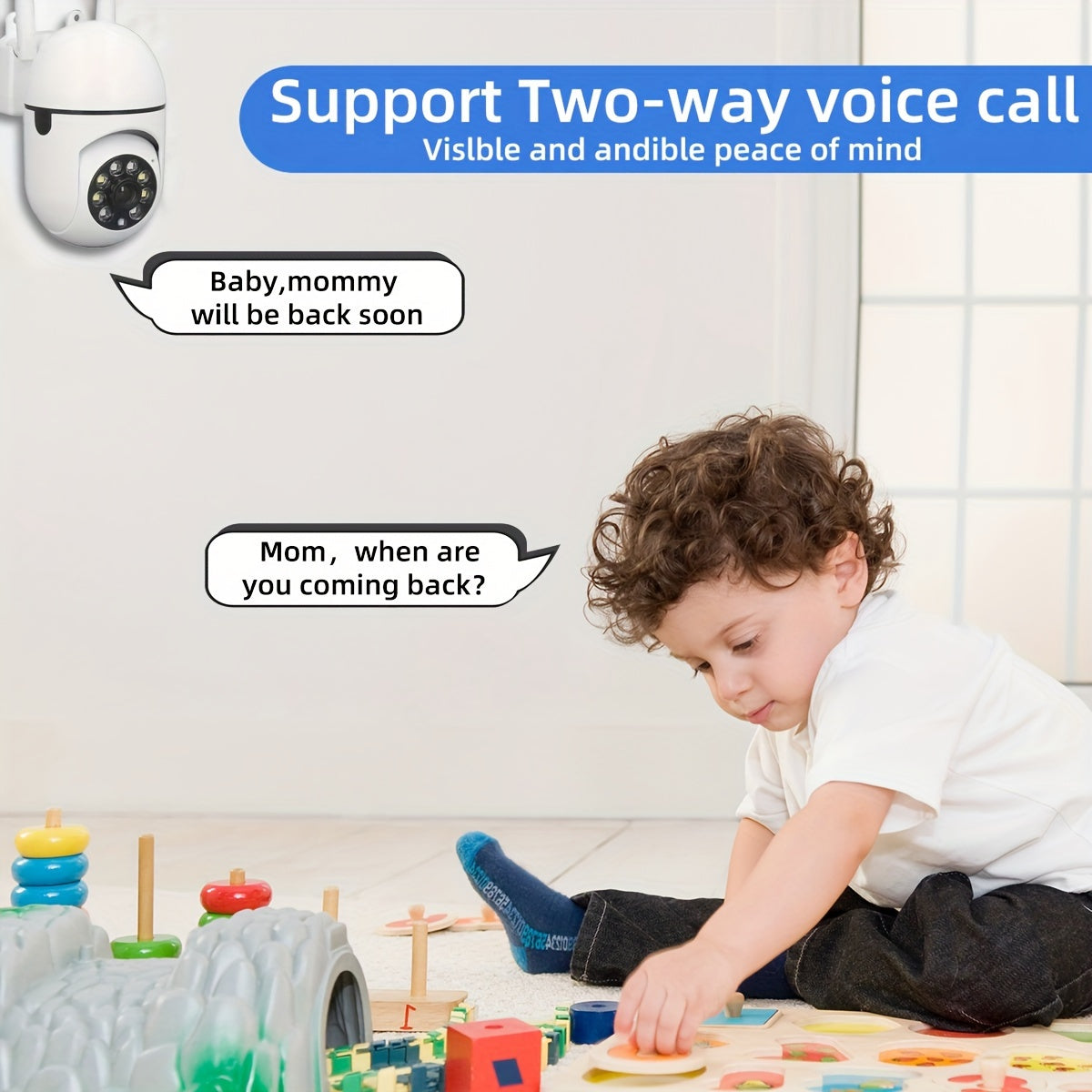 Full Color Night Vision Wireless 1080p HD Indoor/Outdoor Camera 2 Way Audio