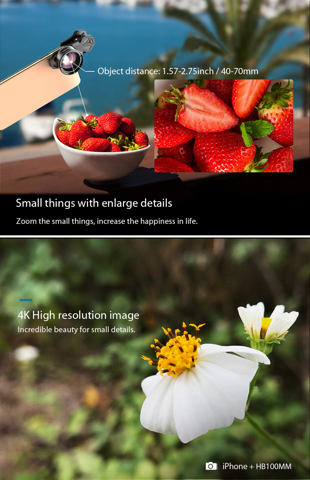APEXEL HD Optic Camera Phone Lens 100mm Macro Lens With 17mm Universal Clip For IPhone Samsung Xiaomi Most Smartphones