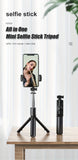 Extendable Cell Phone Selfie Stick, Smartphone Tripod Stand With Wireless Remote, 360° Rotation For IPhone/Samsung/Android Smartphones