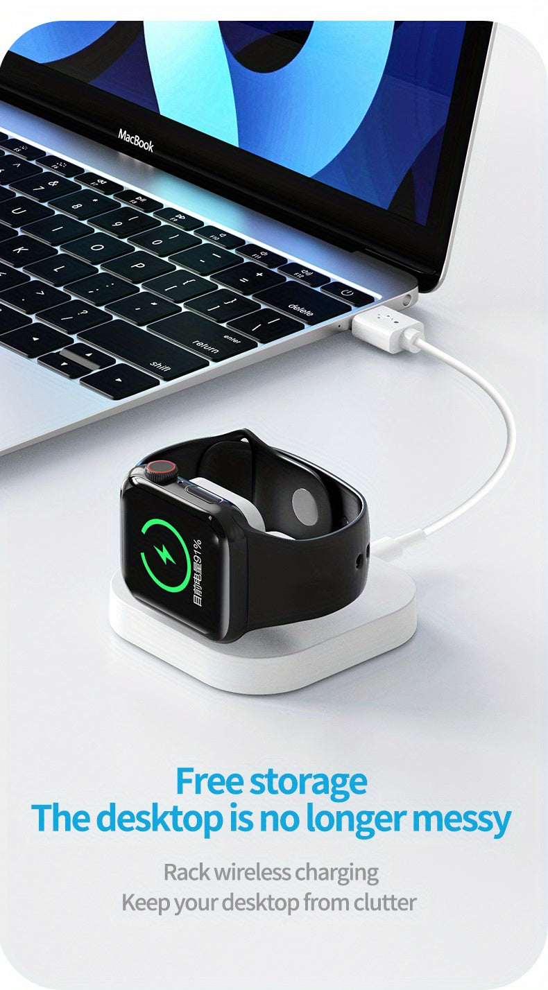 For Watch Charger S8 Ultra For IWatch7 Wireless Magnetic Suction For Watch 6/SE/5/4/3/2 Series E Fast Charging Cable Portable Charging Base Bracket